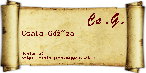 Csala Géza névjegykártya