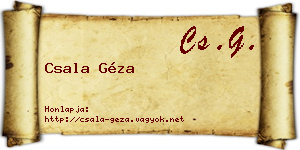 Csala Géza névjegykártya