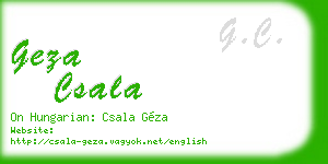 geza csala business card